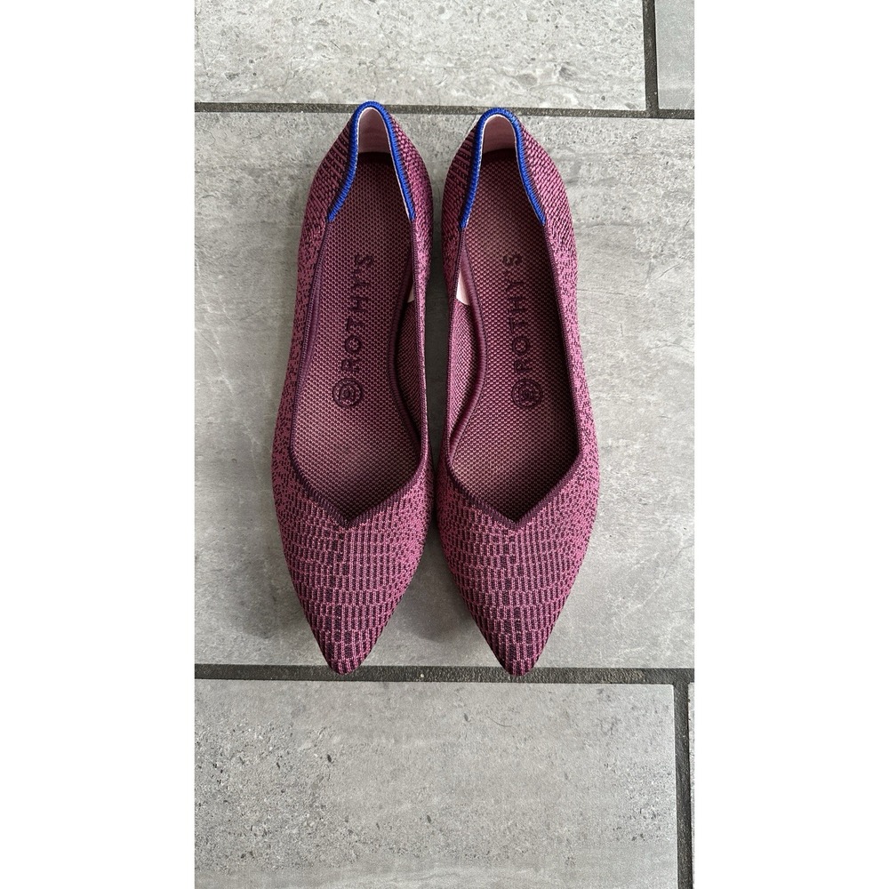 Rothys The Point Fig Python Snake Print Toe Limit… - image 2